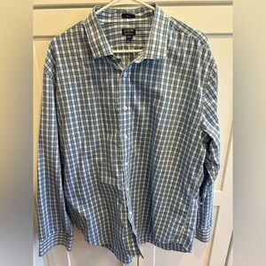 J.Crew Performance Blue & White  Button-Down Shirt – XXL Slim